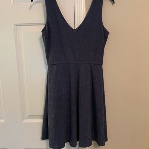 Dusty blue skater dress